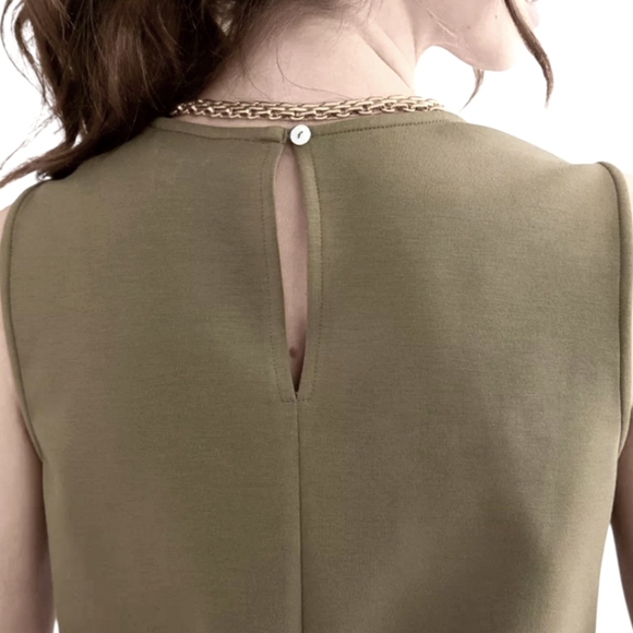 Davi & Dani Solid Knit Jumpsuit In Olive Green Women's Size Large NWT - Picture 3 of 15